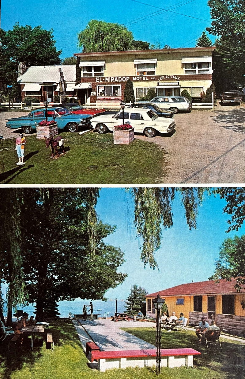 Huron House Bed and Breakfast (El Mirador Beach Motel) - Vintage Postcard (newer photo)